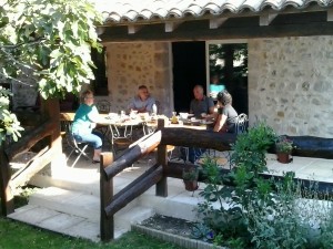 repas en terrasse