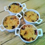 crumble pêche framboise