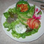 salade repas table d'hôtes