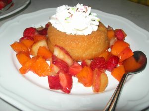 baba au rhum à la table d'hôtes