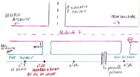 localisation des chambres d'hôtes Au fil de Leyne
