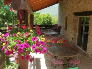 terrasse des chambres d'hôtes